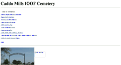Desktop Screenshot of caddomillsioofcemetery.com